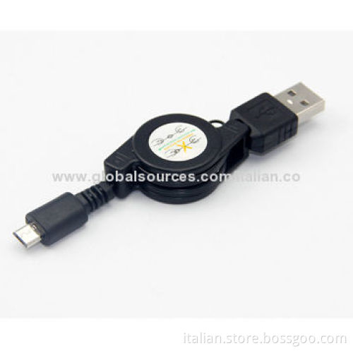 2014 Hot Sale Retractable Micro USB Data Cable, Easy to Use and CarryNew